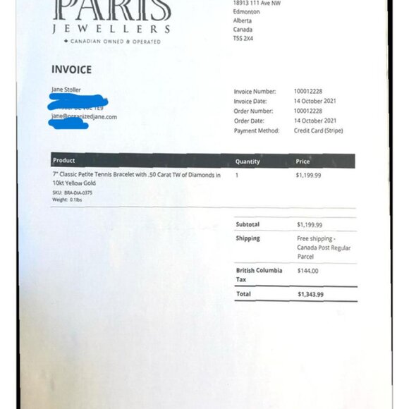 Paris Jewelers-7″ Classic Petite Tennis Bracelet With .50 Carat TW Of Diamonds - Picture 3 of 5